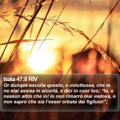 Isaia 47:8 RIV Bible Verse Image