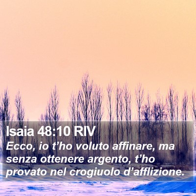 Isaia 48:10 RIV Bible Verse Image