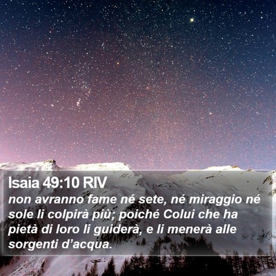 Isaia 49:10 RIV Bible Verse Image