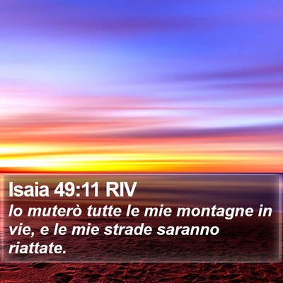 Isaia 49:11 RIV Bible Verse Image