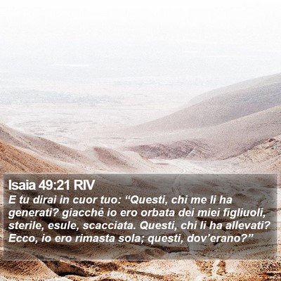 Isaia 49:21 RIV Bible Verse Image