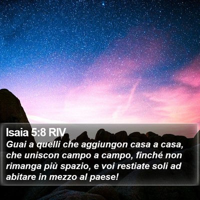Isaia 5:8 RIV Bible Verse Image