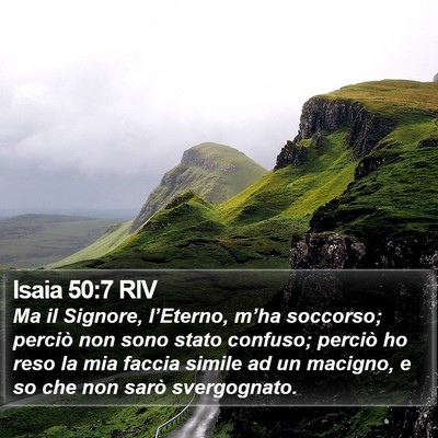 Isaia 50:7 RIV Bible Verse Image