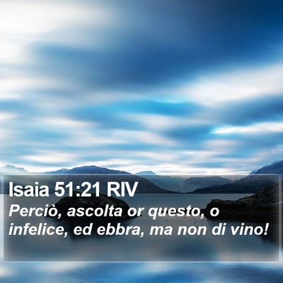 Isaia 51:21 RIV Bible Verse Image