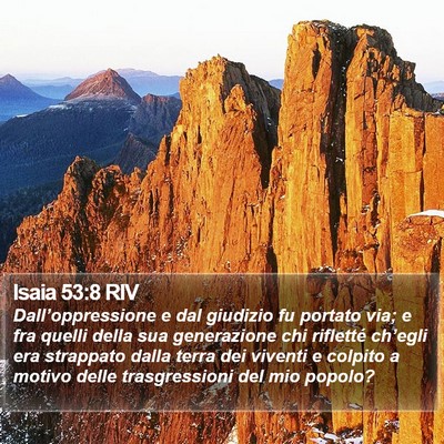 Isaia 53:8 RIV Bible Verse Image