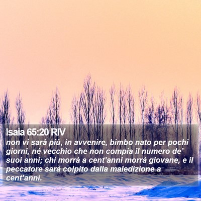 Isaia 65:20 RIV Bible Verse Image