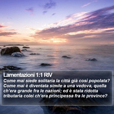 Lamentazioni 1:1 RIV Bible Verse Image