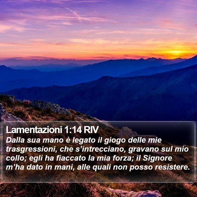 Lamentazioni 1:14 RIV Bible Verse Image