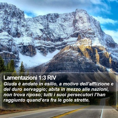 Lamentazioni 1:3 RIV Bible Verse Image