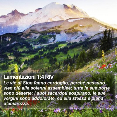 Lamentazioni 1:4 RIV Bible Verse Image