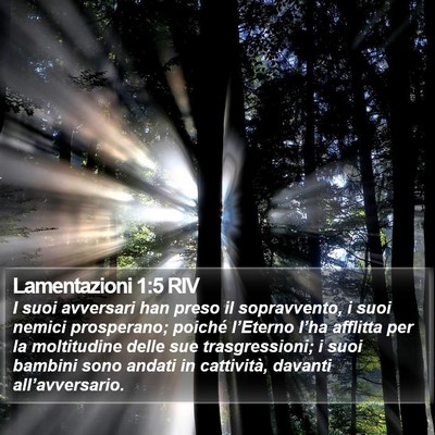 Lamentazioni 1:5 RIV Bible Verse Image