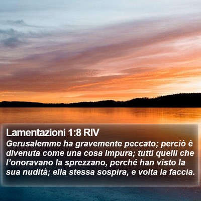 Lamentazioni 1:8 RIV Bible Verse Image