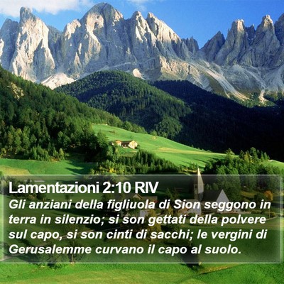 Lamentazioni 2:10 RIV Bible Verse Image