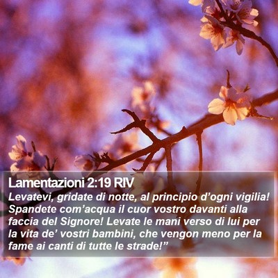 Lamentazioni 2:19 RIV Bible Verse Image