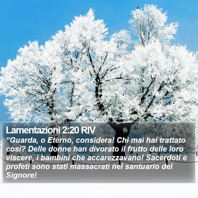 Lamentazioni 2:20 RIV Bible Verse Image