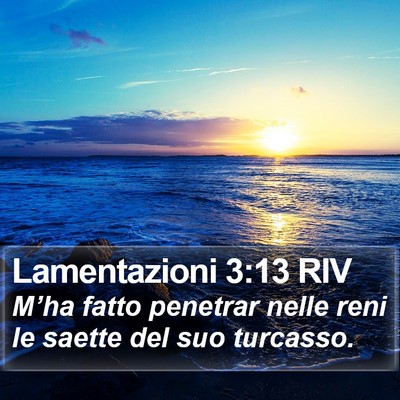 Lamentazioni 3:13 RIV Bible Verse Image
