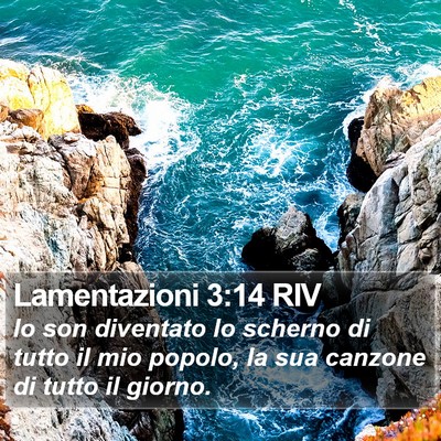 Lamentazioni 3:14 RIV Bible Verse Image