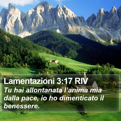 Lamentazioni 3:17 RIV Bible Verse Image