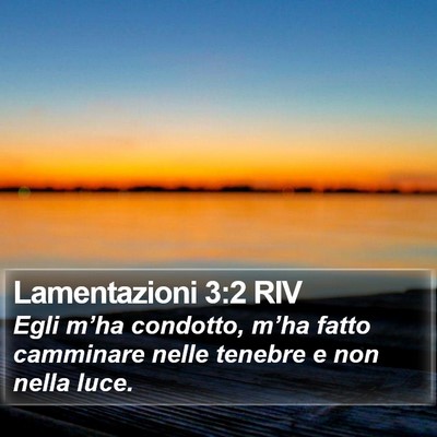 Lamentazioni 3:2 RIV Bible Verse Image