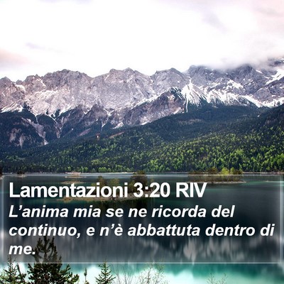 Lamentazioni 3:20 RIV Bible Verse Image