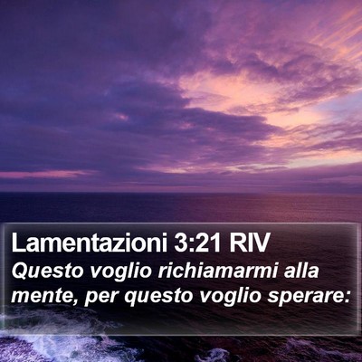 Lamentazioni 3:21 RIV Bible Verse Image