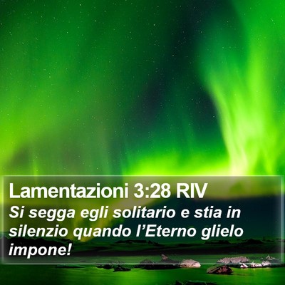 Lamentazioni 3:28 RIV Bible Verse Image