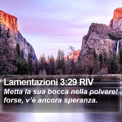Lamentazioni 3:29 RIV Bible Verse Image