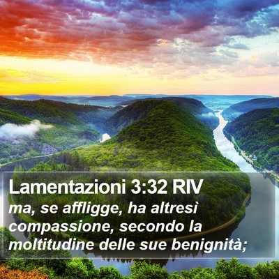 Lamentazioni 3:32 RIV Bible Verse Image