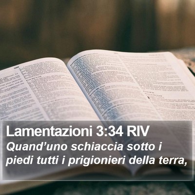 Lamentazioni 3:34 RIV Bible Verse Image