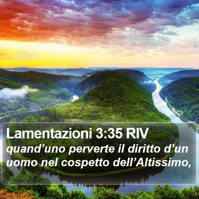Lamentazioni 3:35 RIV Bible Verse Image