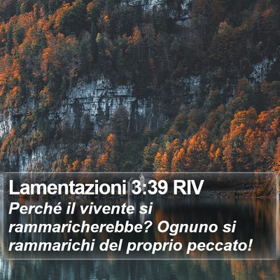 Lamentazioni 3:39 RIV Bible Verse Image