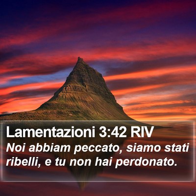 Lamentazioni 3:42 RIV Bible Verse Image