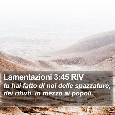 Lamentazioni 3:45 RIV Bible Verse Image