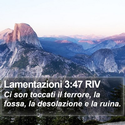 Lamentazioni 3:47 RIV Bible Verse Image