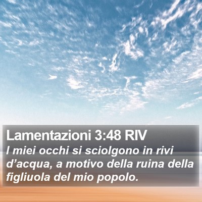 Lamentazioni 3:48 RIV Bible Verse Image