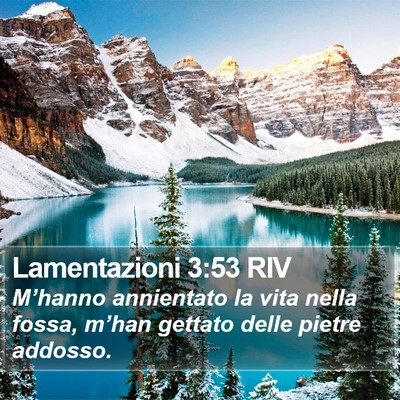 Lamentazioni 3:53 RIV Bible Verse Image
