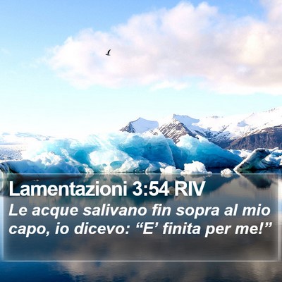 Lamentazioni 3:54 RIV Bible Verse Image