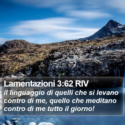Lamentazioni 3:62 RIV Bible Verse Image