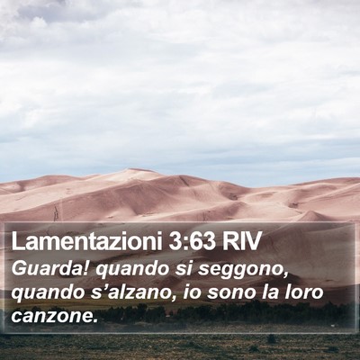 Lamentazioni 3:63 RIV Bible Verse Image