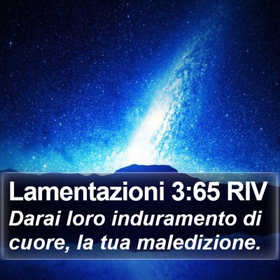 Lamentazioni 3:65 RIV Bible Verse Image