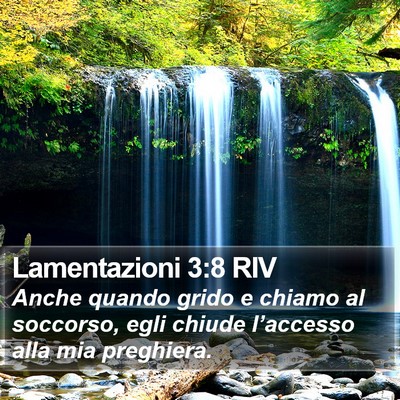 Lamentazioni 3:8 RIV Bible Verse Image