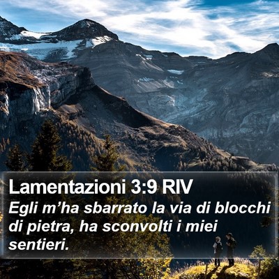 Lamentazioni 3:9 RIV Bible Verse Image