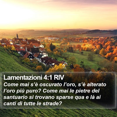 Lamentazioni 4:1 RIV Bible Verse Image