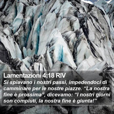 Lamentazioni 4:18 RIV Bible Verse Image