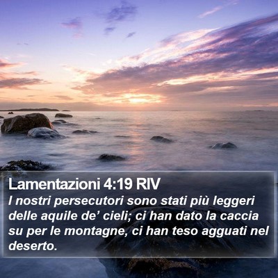 Lamentazioni 4:19 RIV Bible Verse Image