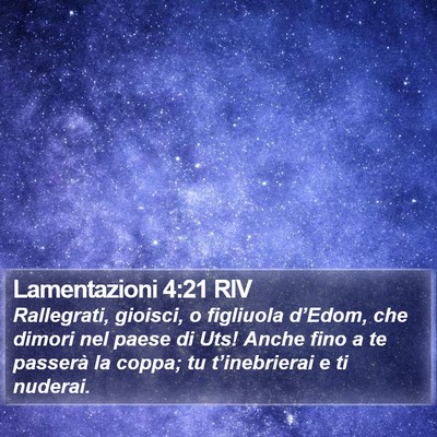 Lamentazioni 4:21 RIV Bible Verse Image