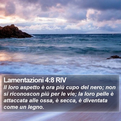 Lamentazioni 4:8 RIV Bible Verse Image