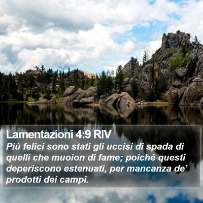 Lamentazioni 4:9 RIV Bible Verse Image