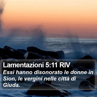 Lamentazioni 5:11 RIV Bible Verse Image