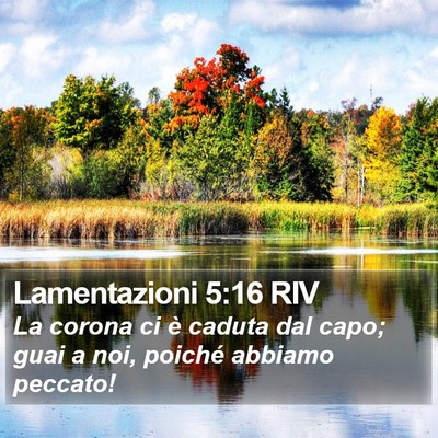 Lamentazioni 5:16 RIV Bible Verse Image